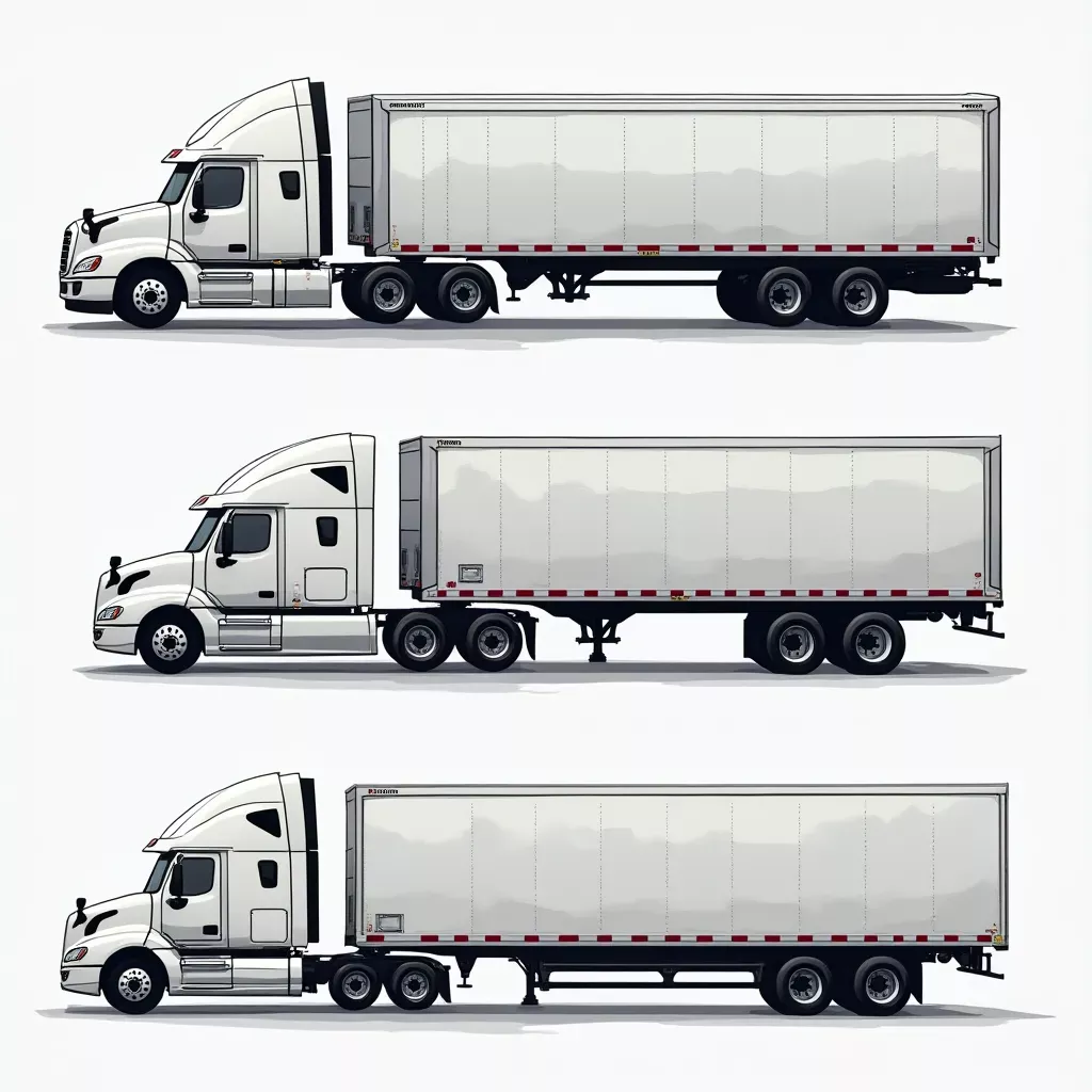 A side-by-side comparison of aerodynamic vs non-aerodynamic truck configurations